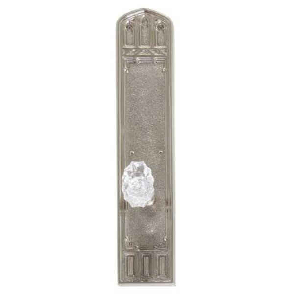 Interior Door Plate Privacy Set 2.75 in. Backset - Aged Brass, Brass Accents, Mfr#: D04-K584G-SVN-486